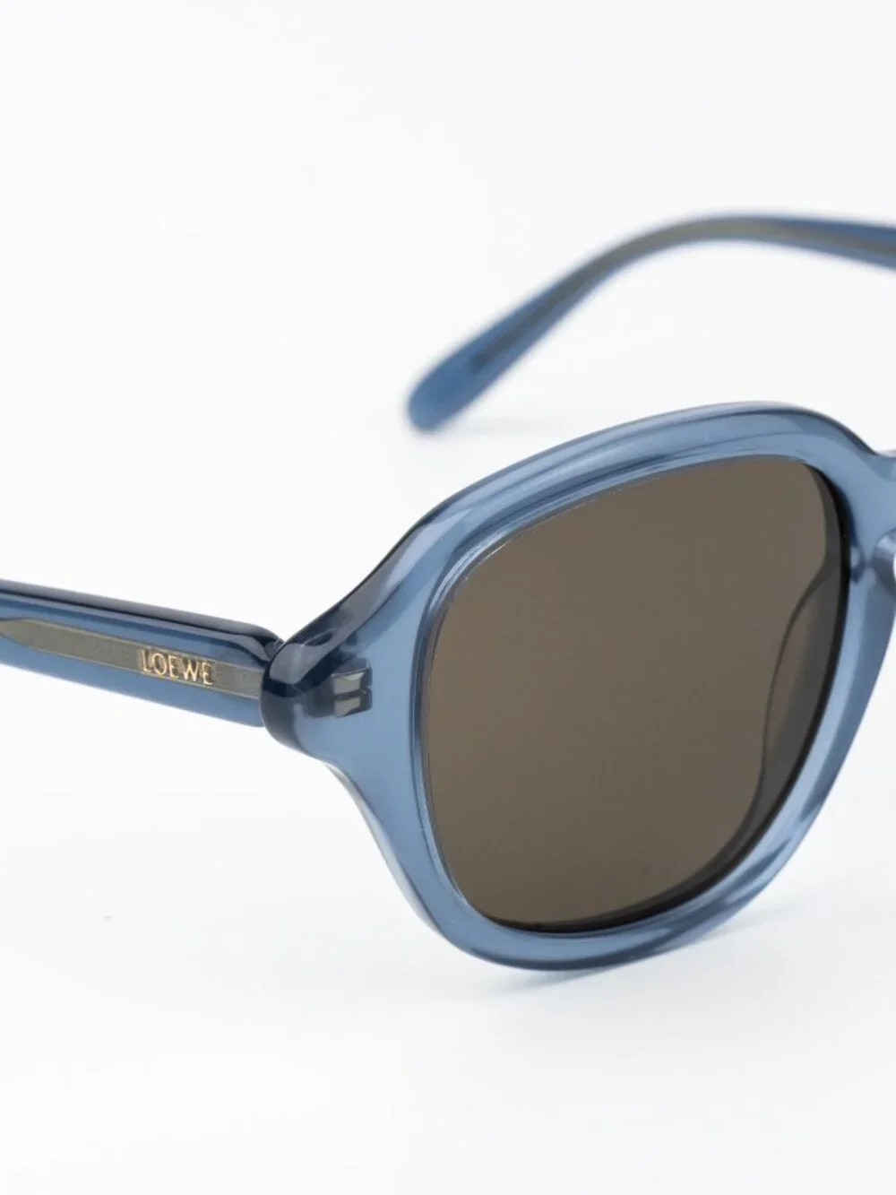 Loewe Women Sunglasses Blue Grey Round LW40163I 84E NEW AUTHENTIC